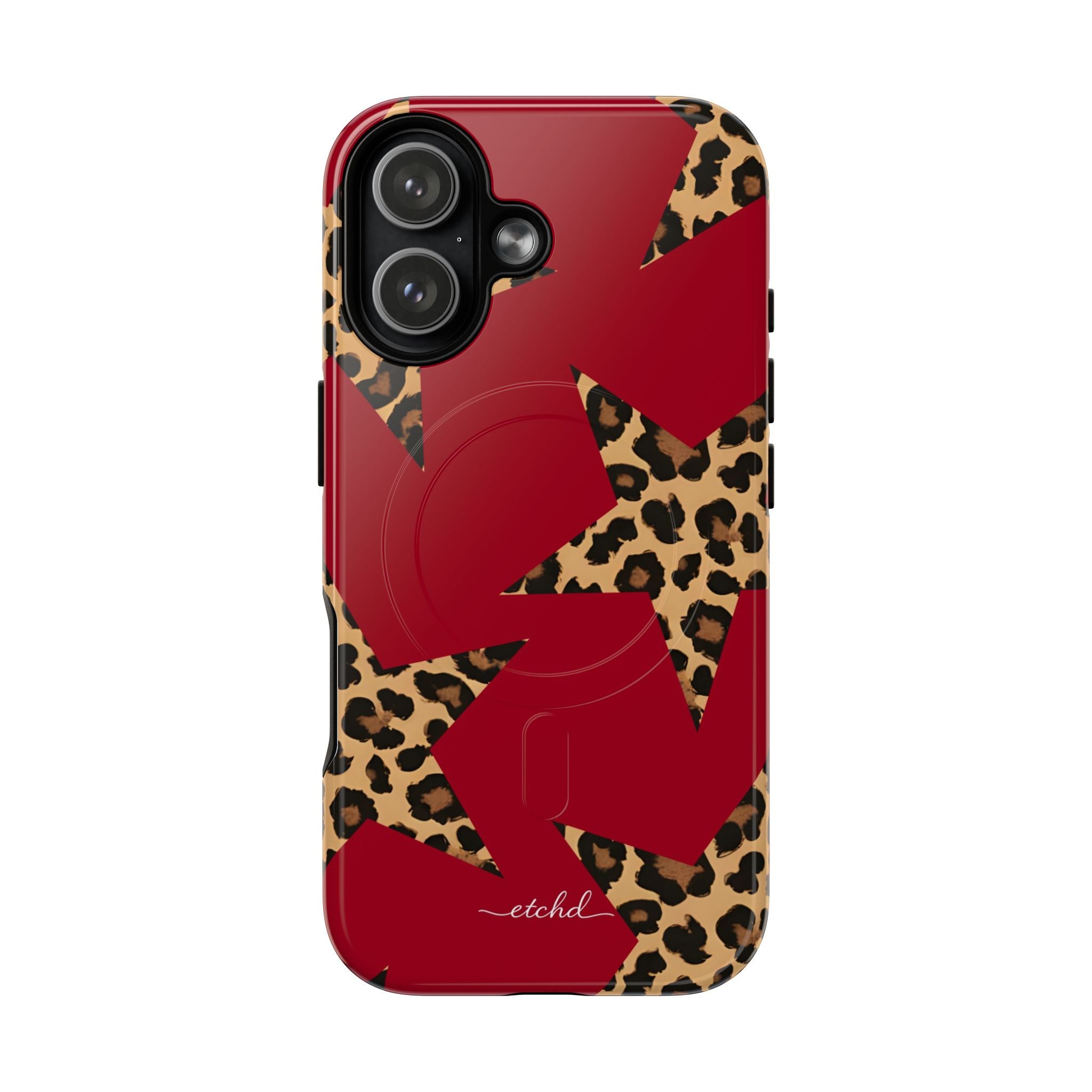 Red & Leopard Stars Magnetic Phone Case by etchd, view 25