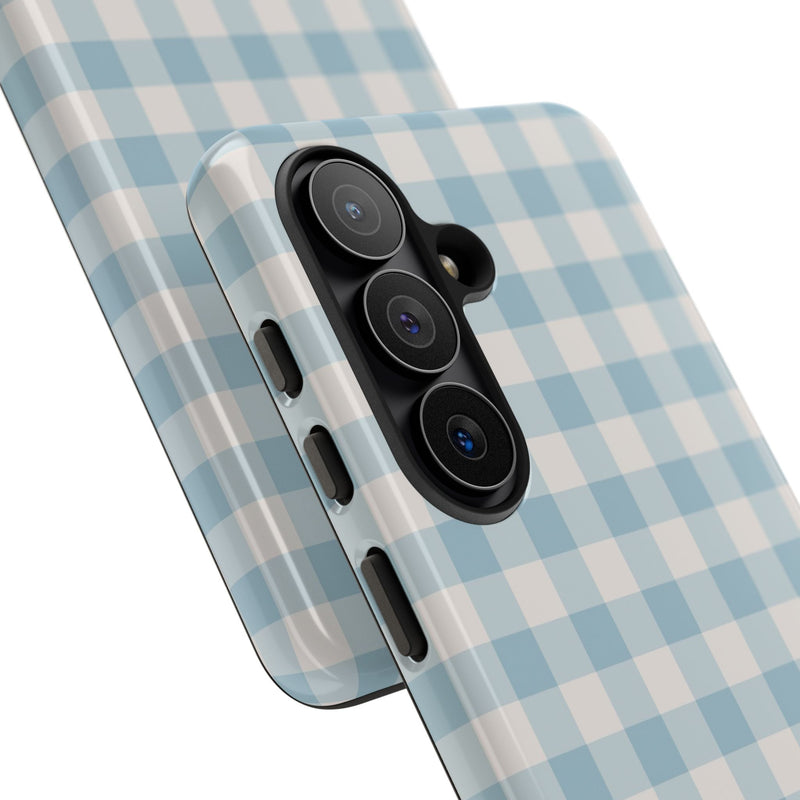 Cornflower & White Gingham Phone Case by etchd, view 209
