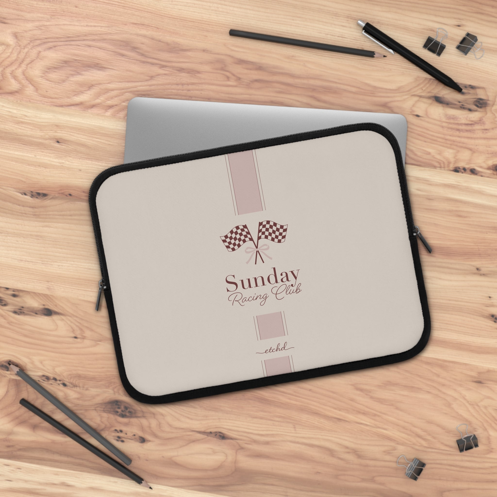 Sunday Racing Laptop Sleeve by etchd, view 5