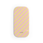 Pink & Butter Striped Diagonal Anello clip per telefono