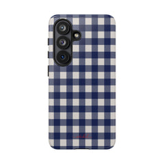 Navy & Cream Gingham Phone Case by etchd, view 61