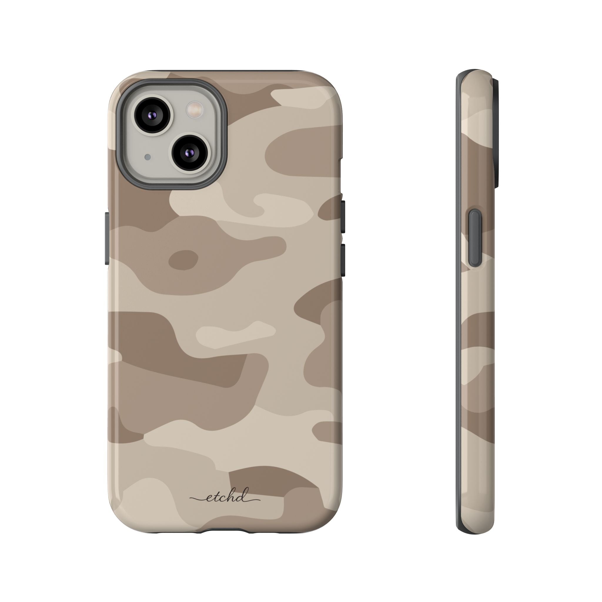 Beige Camo Phone Case by etchd, view 2