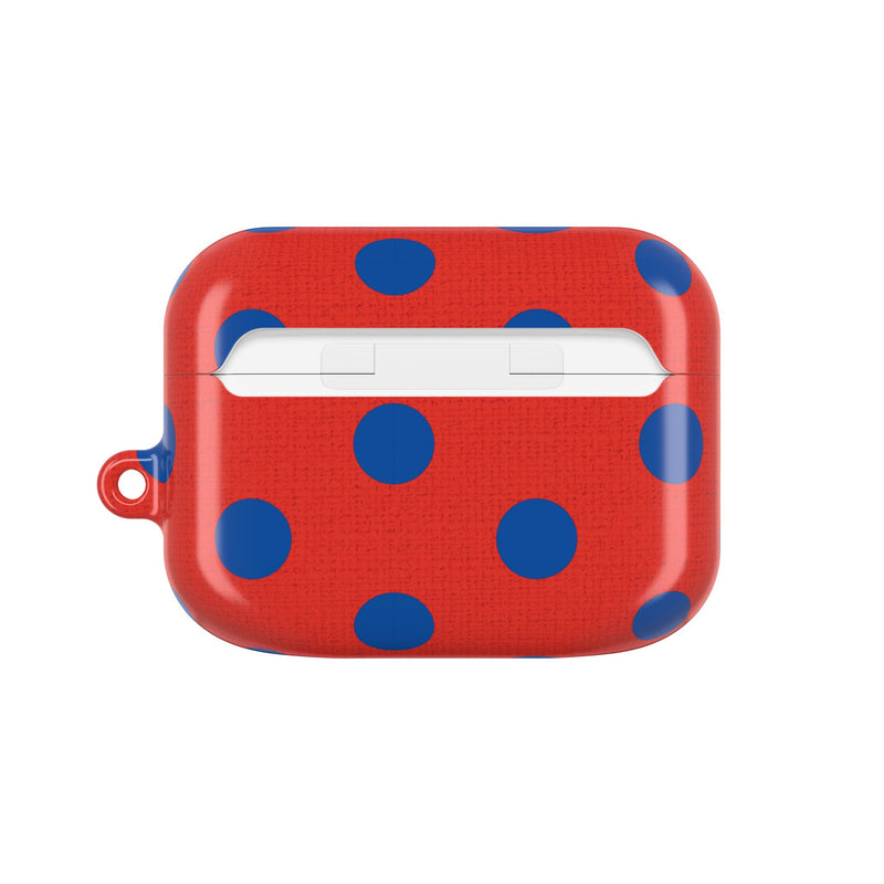 Cobalt & Poppy Polka Dot AirPod Case by etchd, view 7