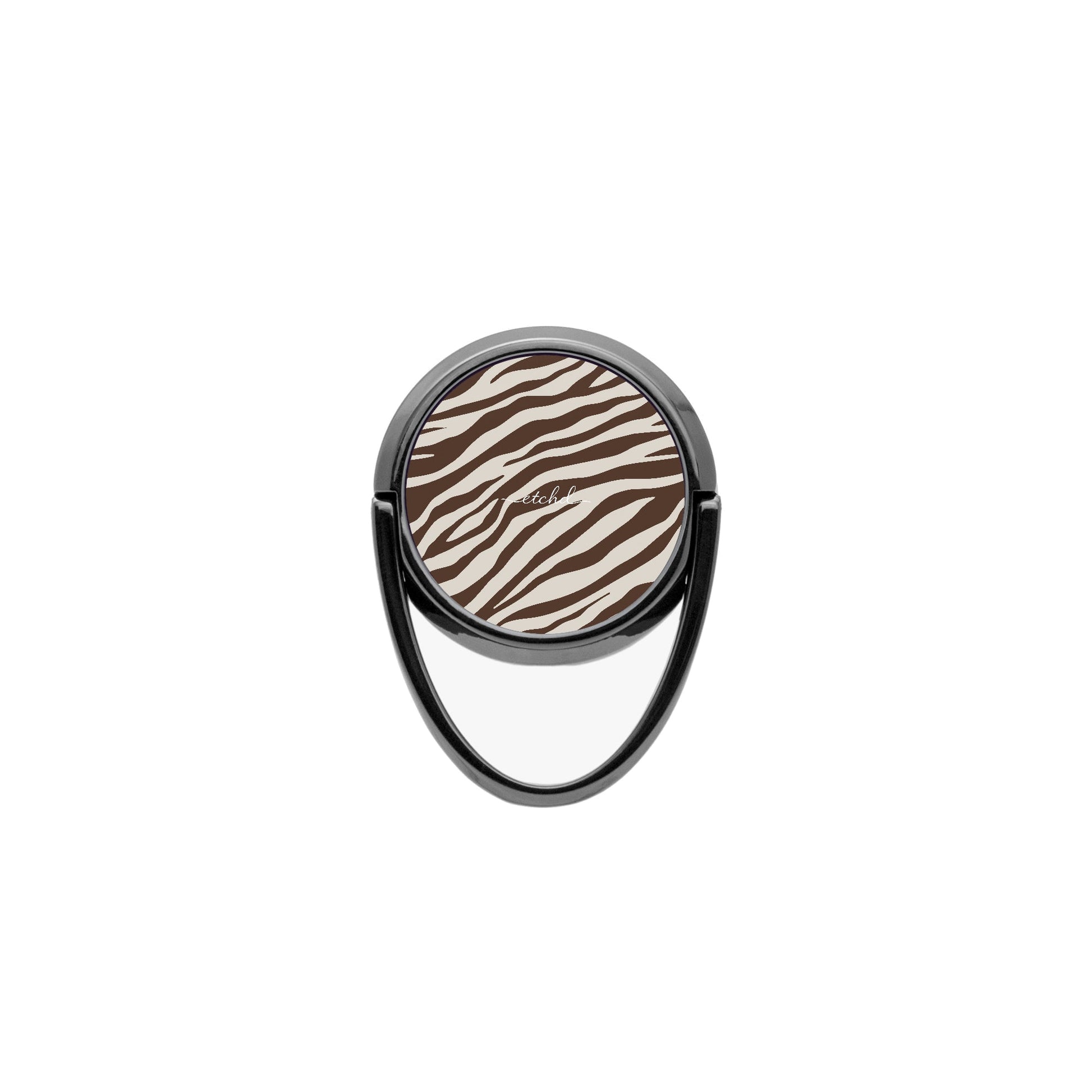 Brown Zebra Phone Ring Holder by etchd, view 4