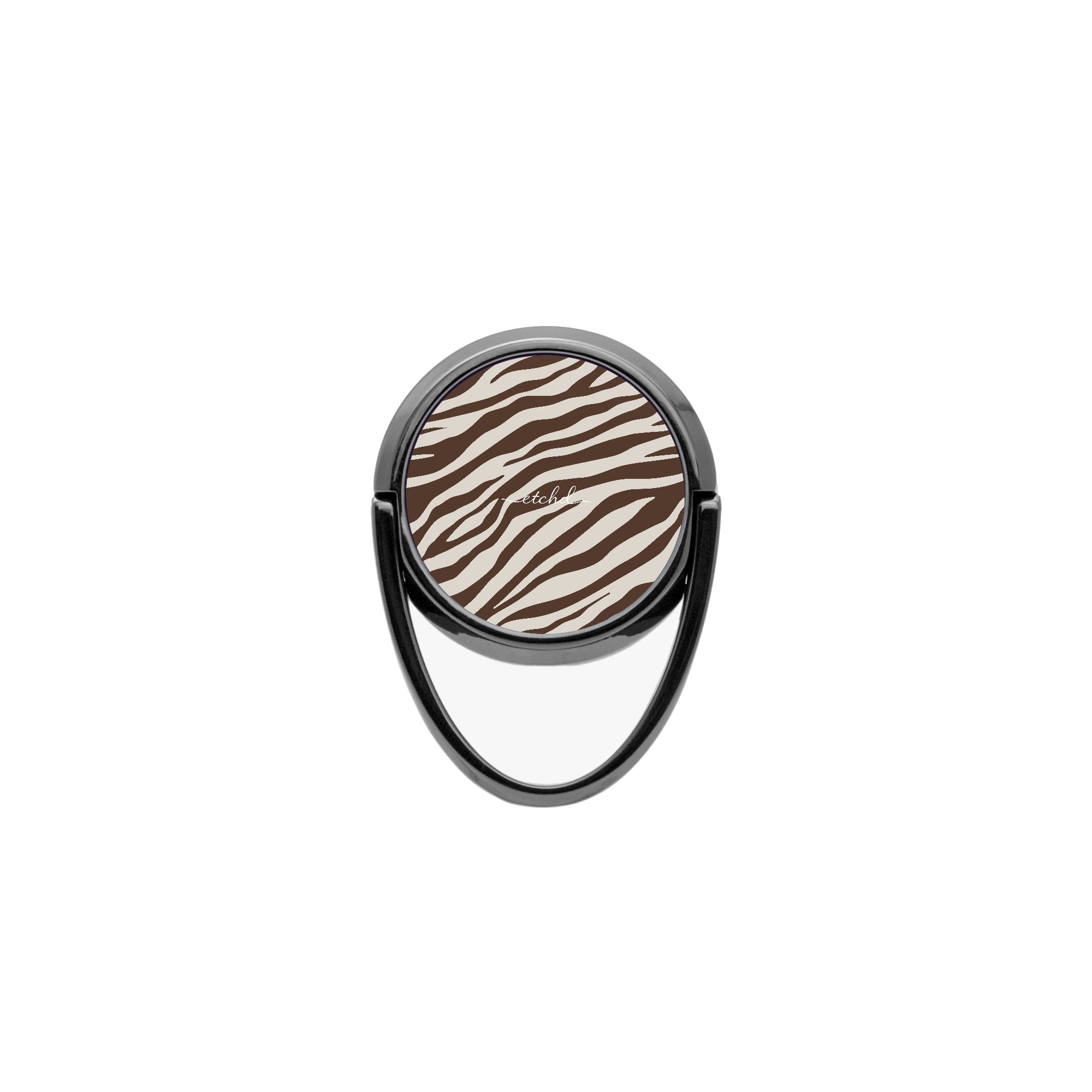 Brown Zebra Phone Ring Holder by etchd, view 4