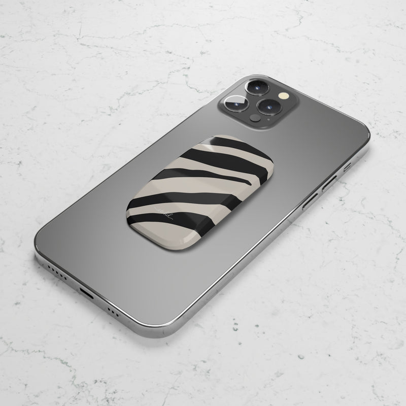 Zebra Print Click-On Phone Grip by etchd, view 5