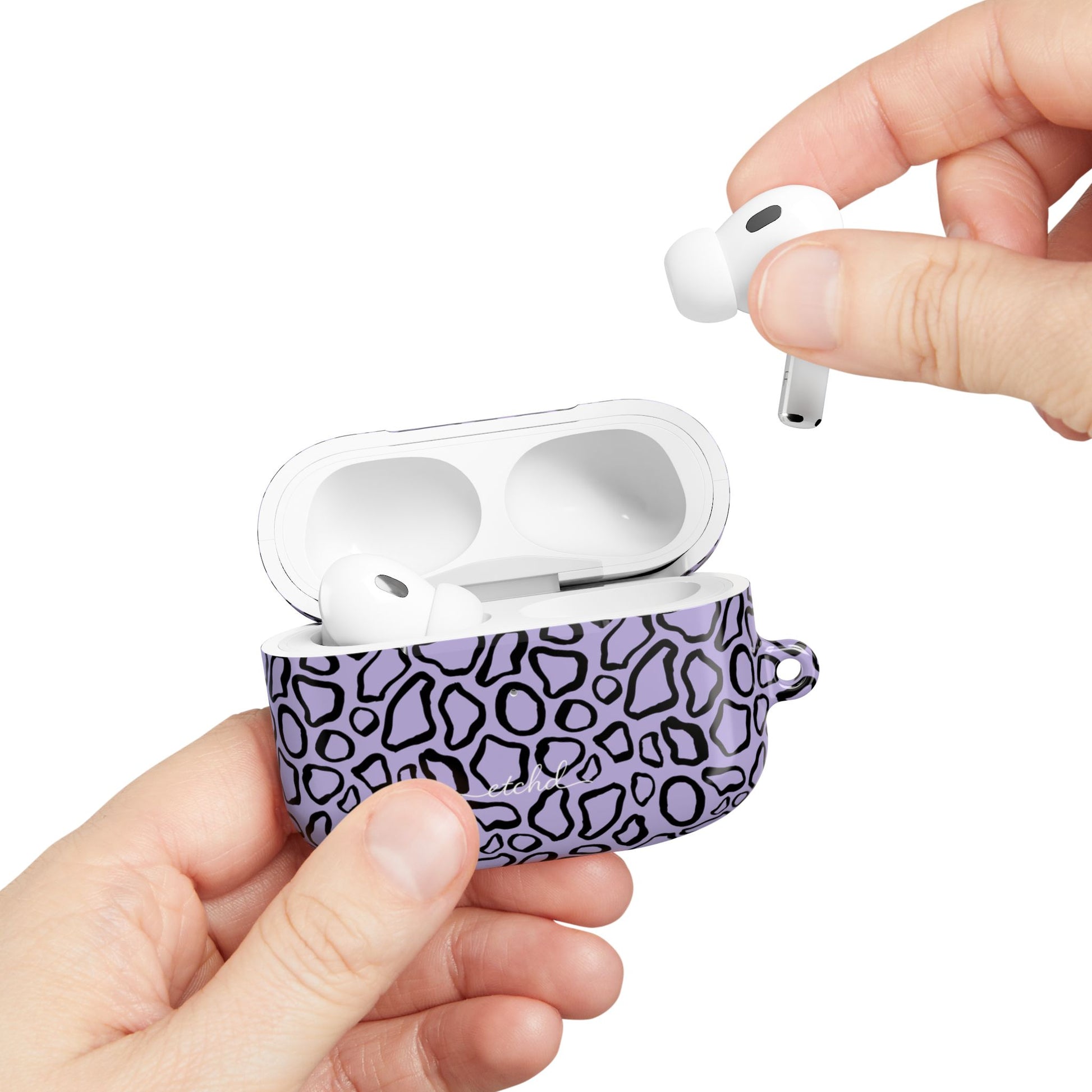 Abstract Print Lavender AirPod Case by etchd, view 11
