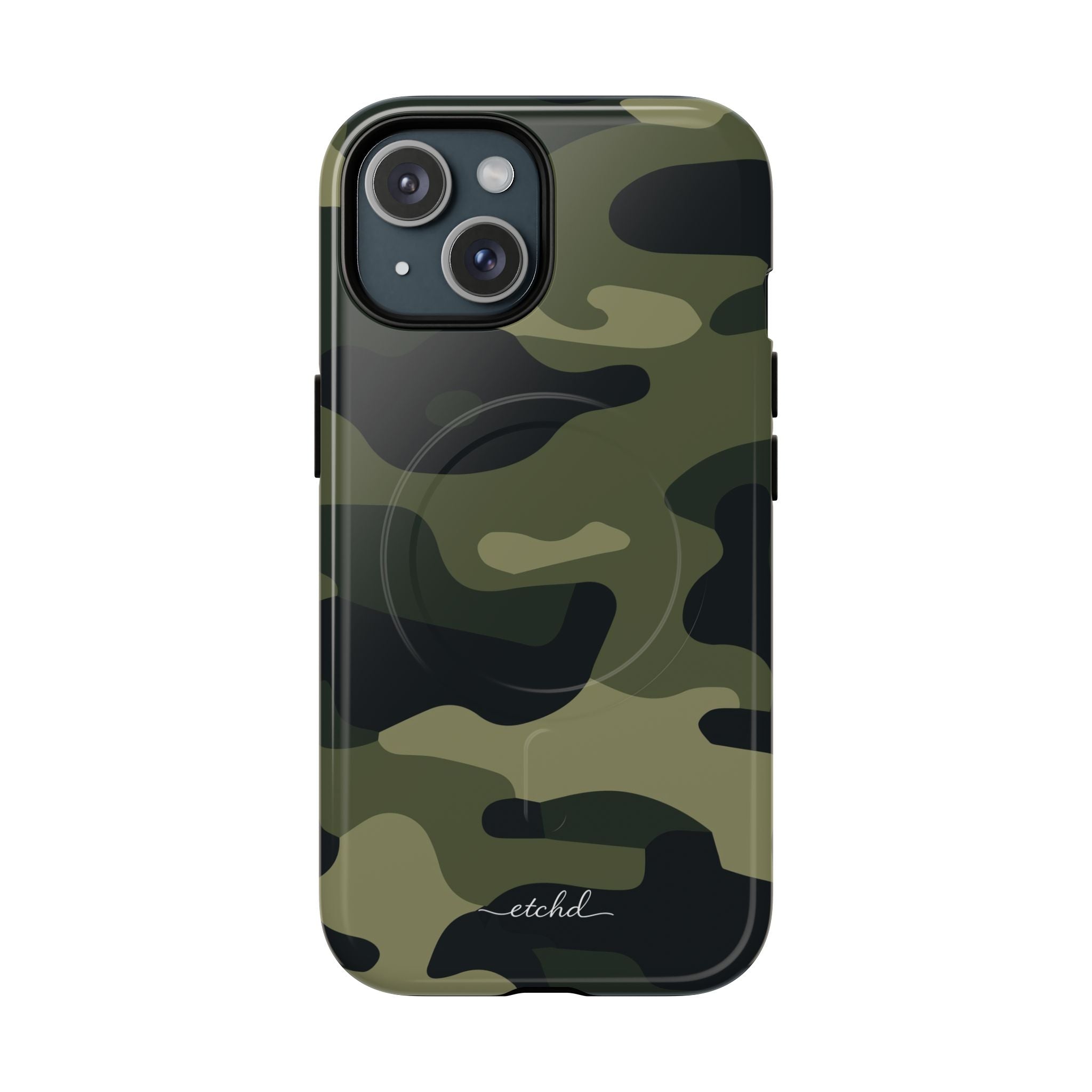 Green Camo Magnetic Phone Case by etchd, view 2