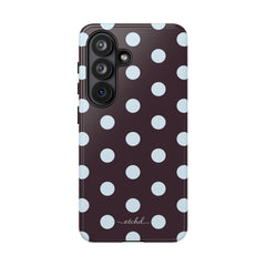 Blue And Plum Polka Dot Phone Case by etchd, view 61