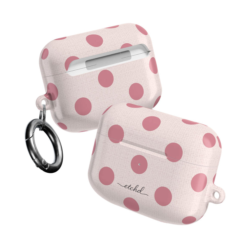 Blush & Cream Polka Dot AirPod Case by etchd, view 10