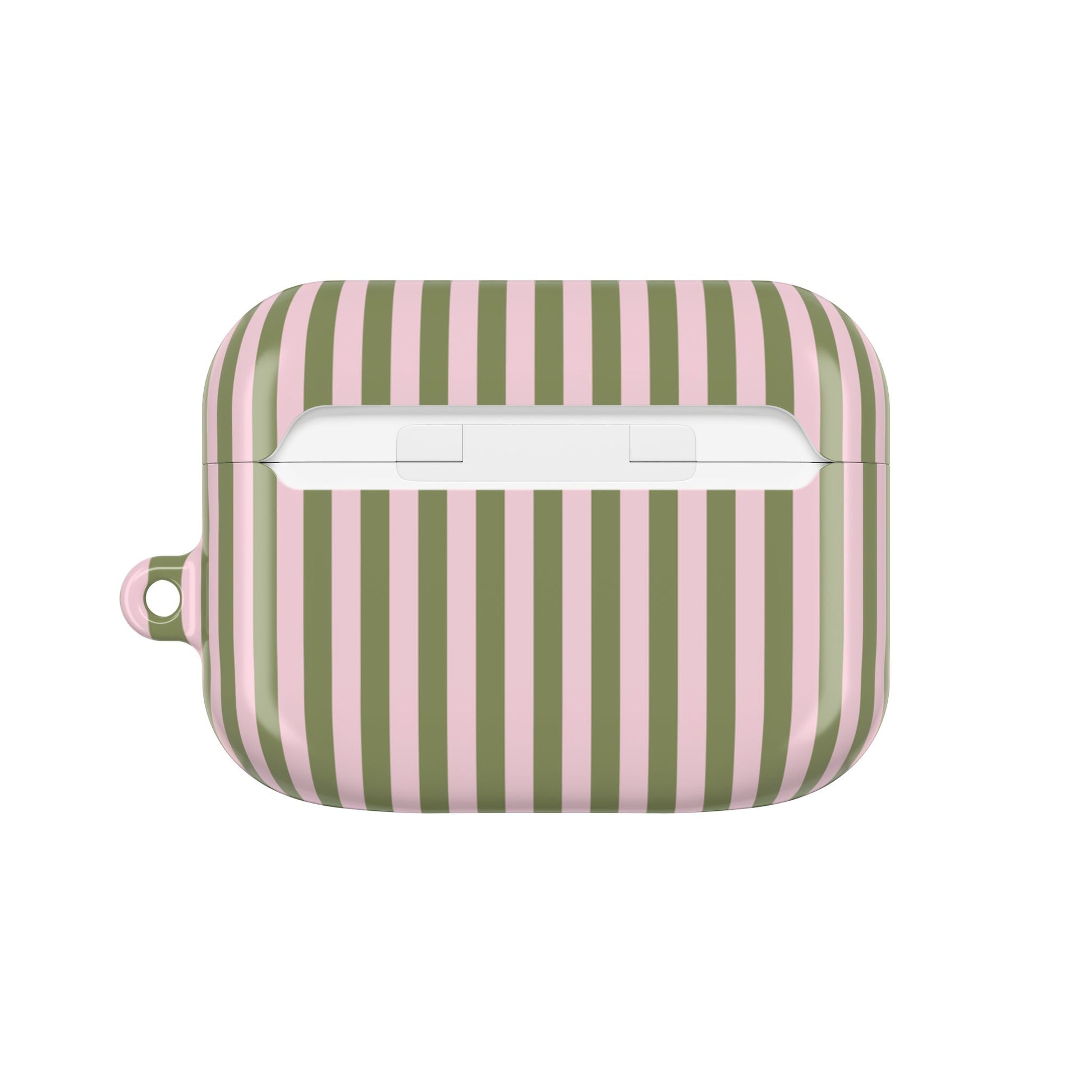 Green & Pink Striped AirPod Case by etchd, view 7