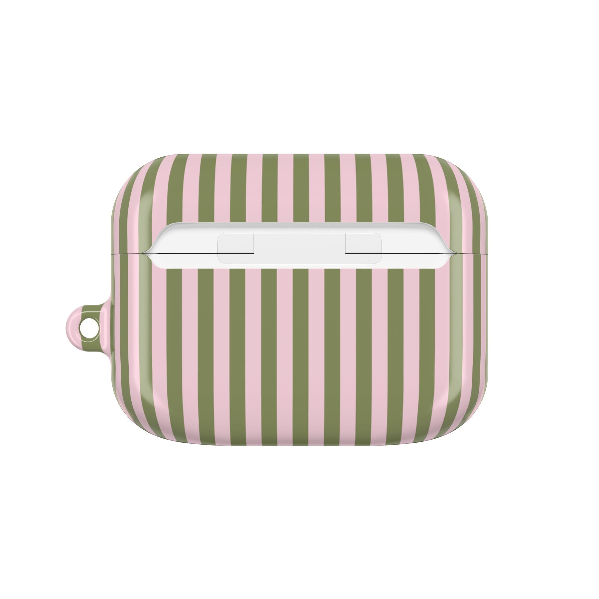 Green & Pink Striped AirPod Case by etchd, view 7