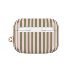 Green & Pink Striped AirPod Case by etchd, view 7