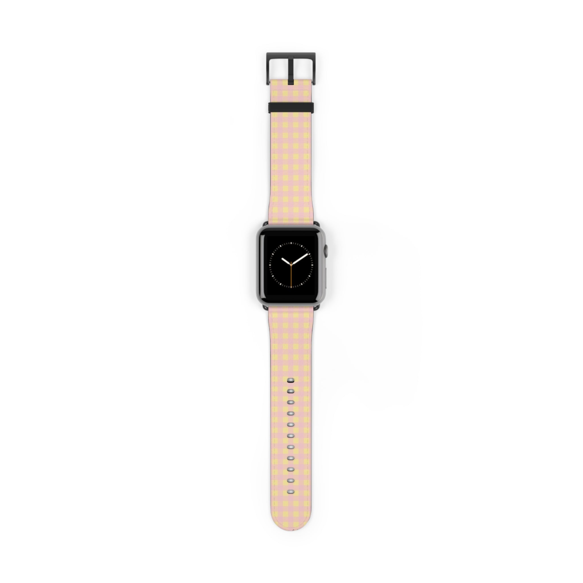 Butter & Pink Gingham Smartwatch Strap by etchd, view 2