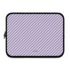 Lilac & Cream Striped Diagonal Funda para portátil