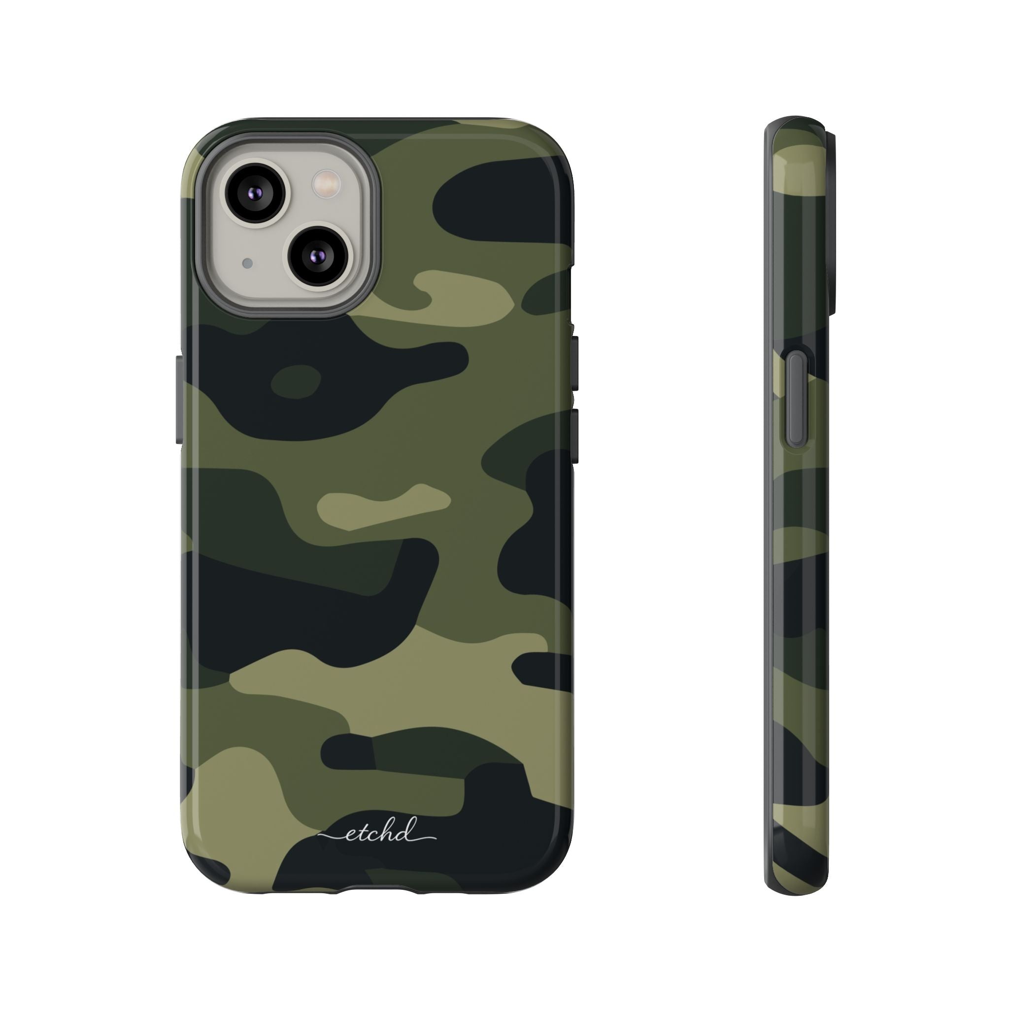 Green Camo Phone Case by etchd, view 2