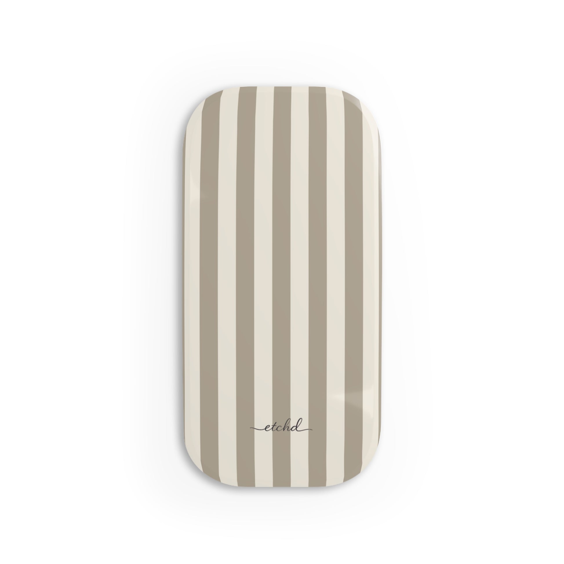 Neutral Striped Click-On Phone Grip by etchd