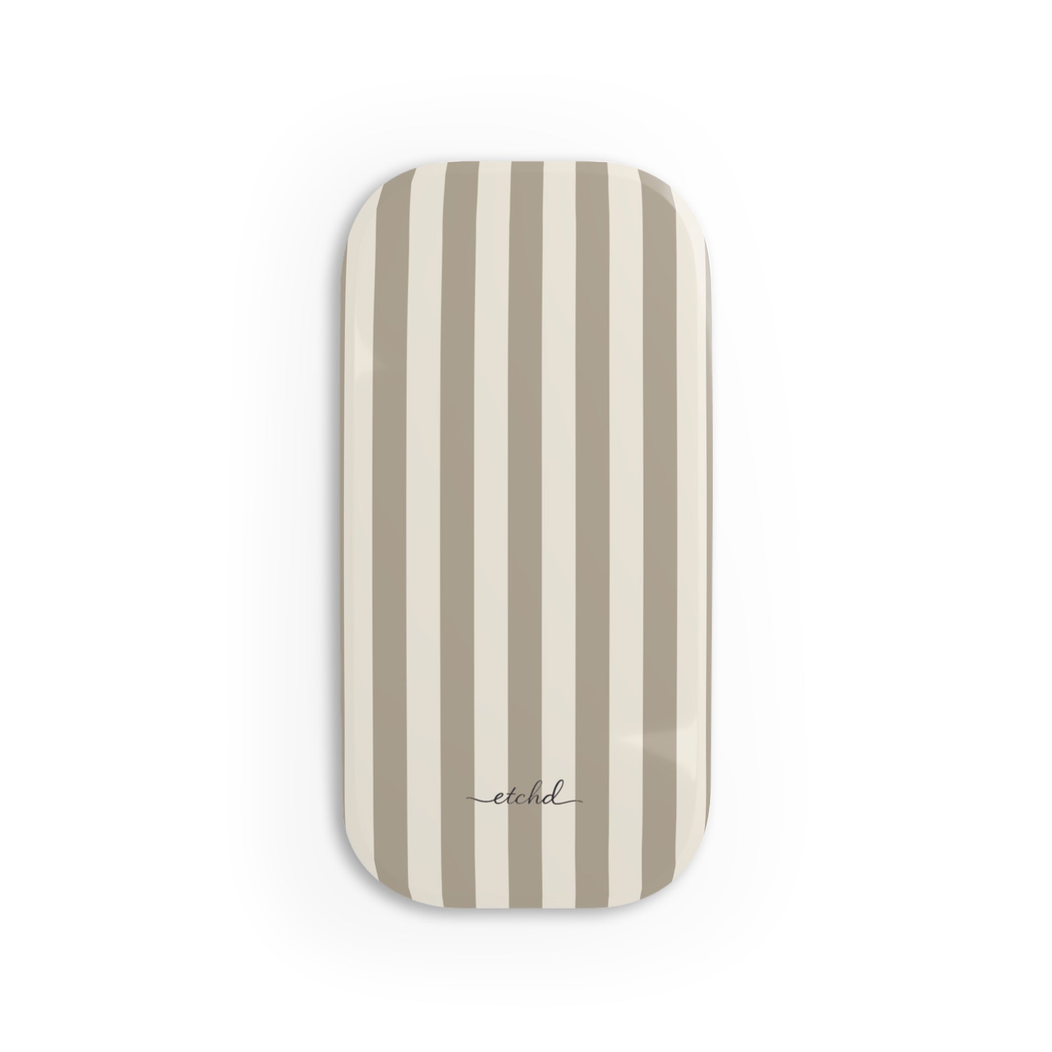 Neutral Striped Click-On Phone Grip by etchd