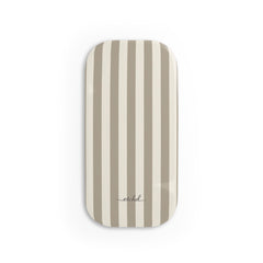 Neutral Striped Click-On Phone Grip by etchd