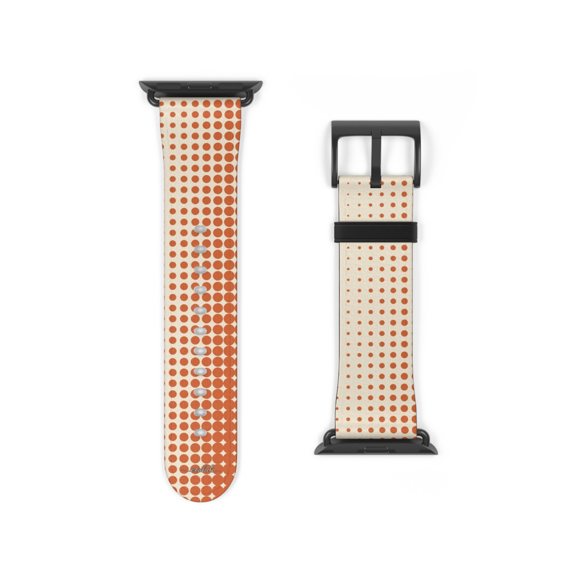 Tangerine Halftone Smartwatch Strap by etchd, view 9