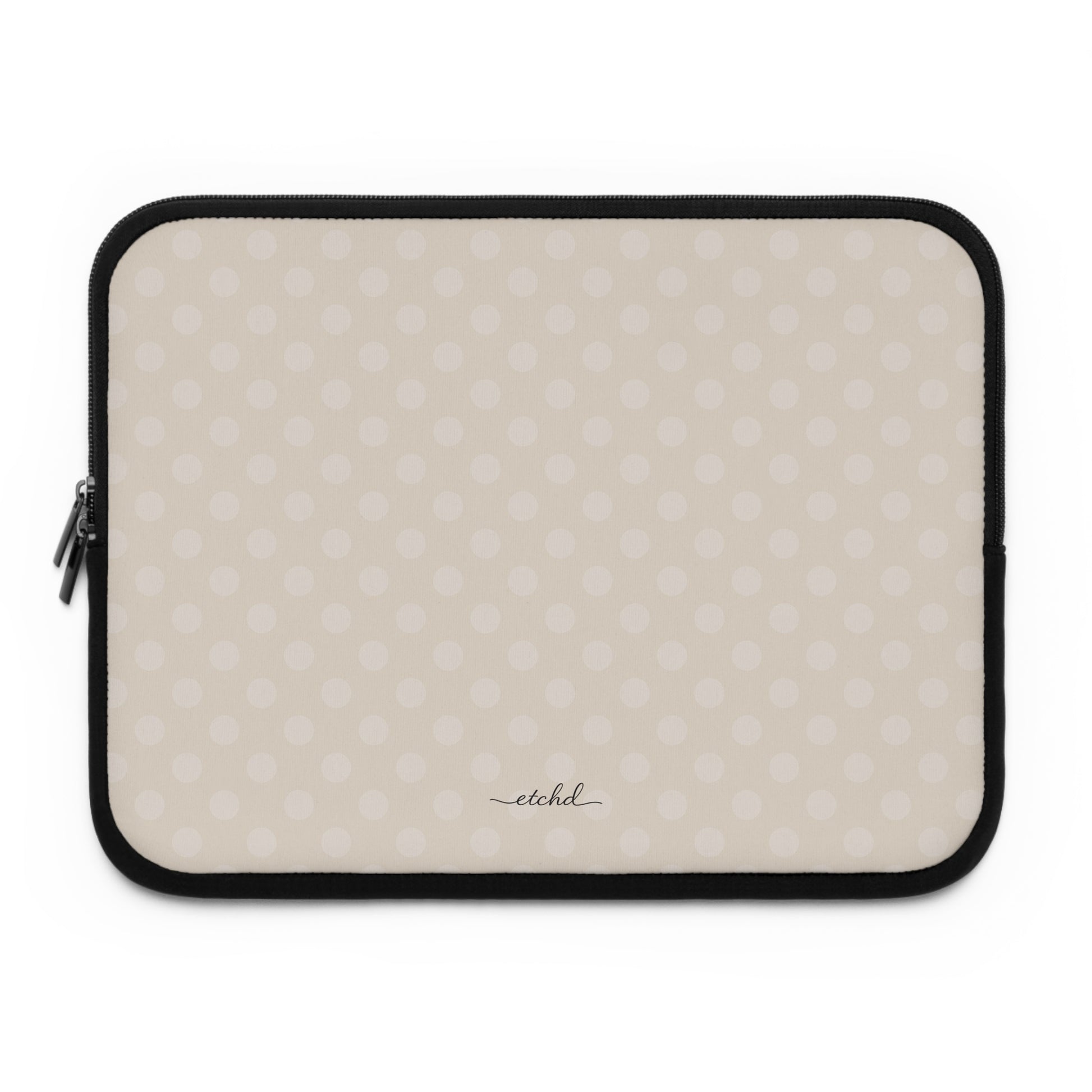 Neutral Polka Dot Laptop Sleeve by etchd