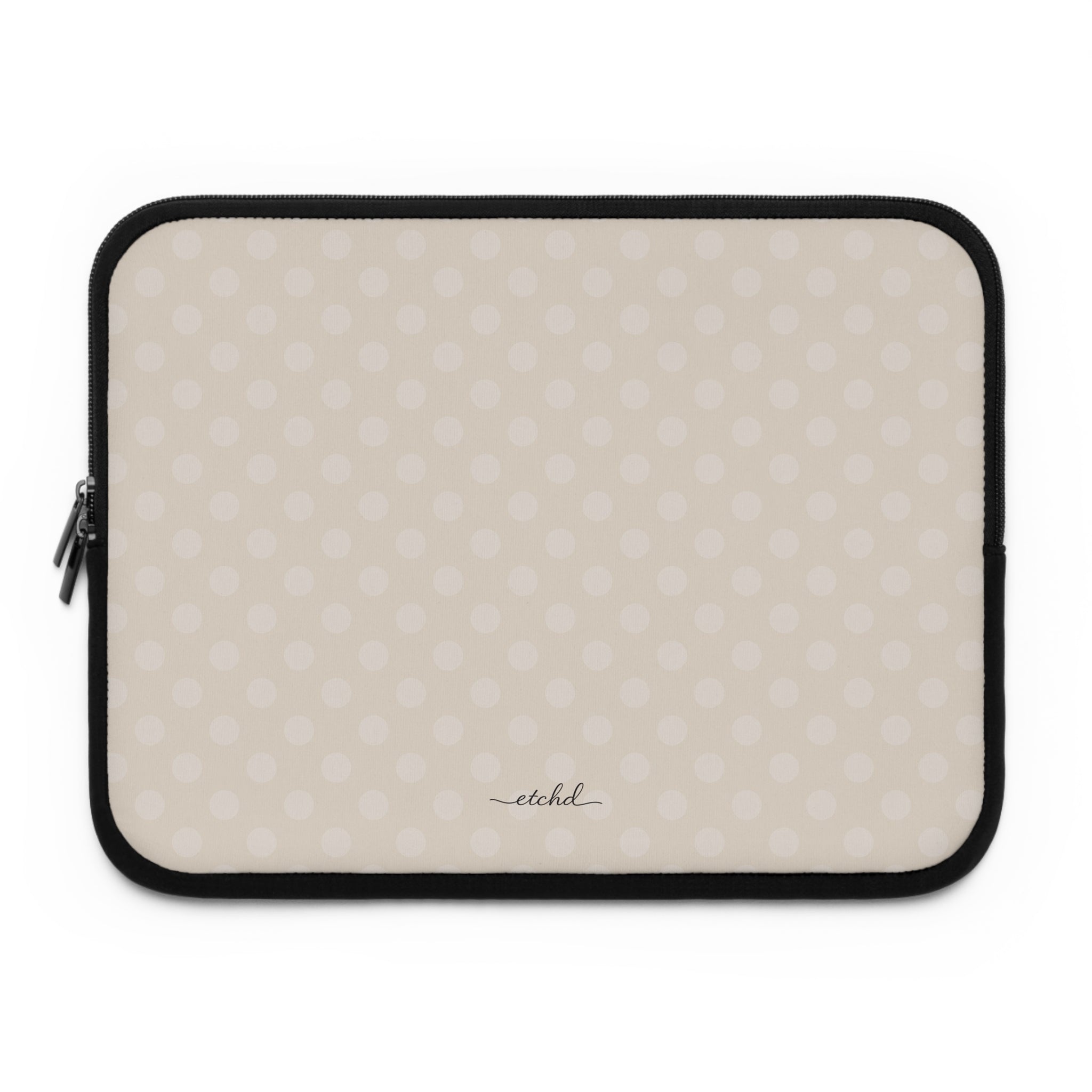 Neutral Polka Dot Laptop Sleeve by etchd