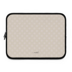 Neutral Polka Dot Laptop Sleeve by etchd