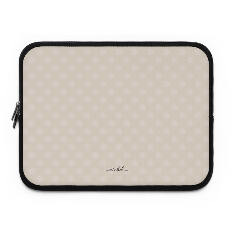 Neutral Polka Dot Laptop Sleeve-zoom-