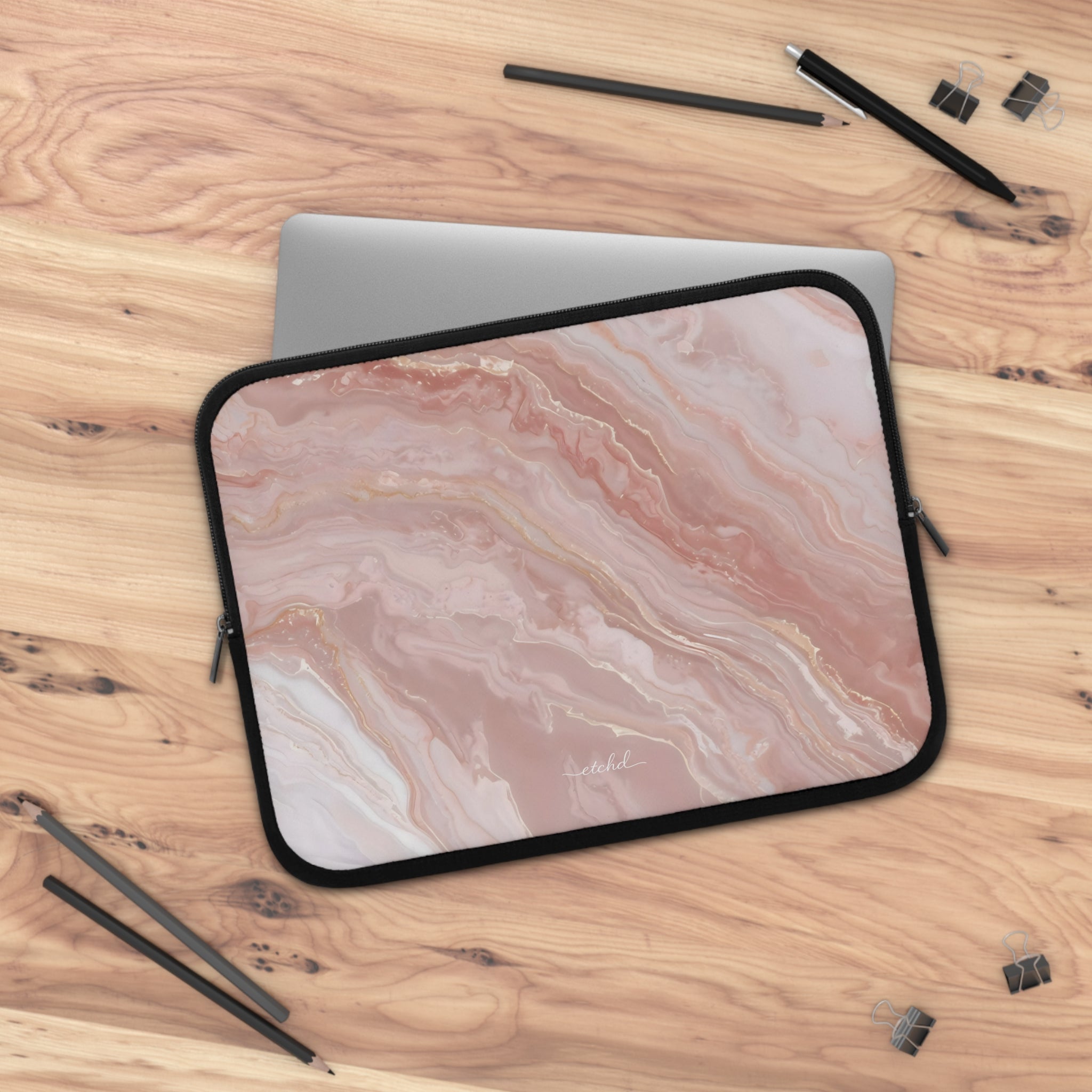 Rose Quartz Laptop Sleeve by etchd, view 5