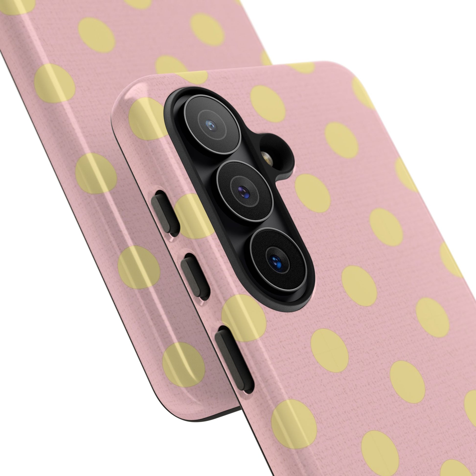 Butter And Pink Polka Dot Phone Case by etchd, view 209