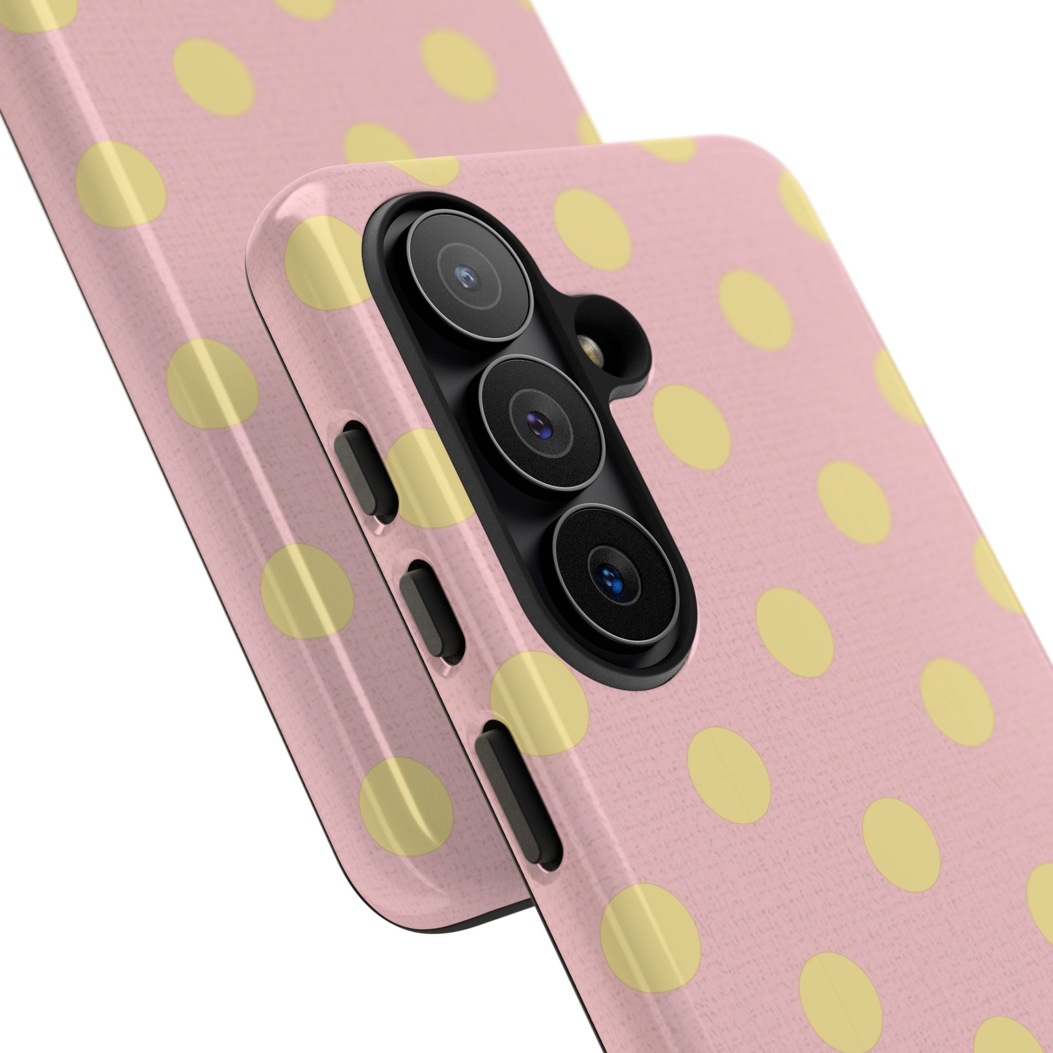 Butter And Pink Polka Dot Phone Case by etchd, view 209