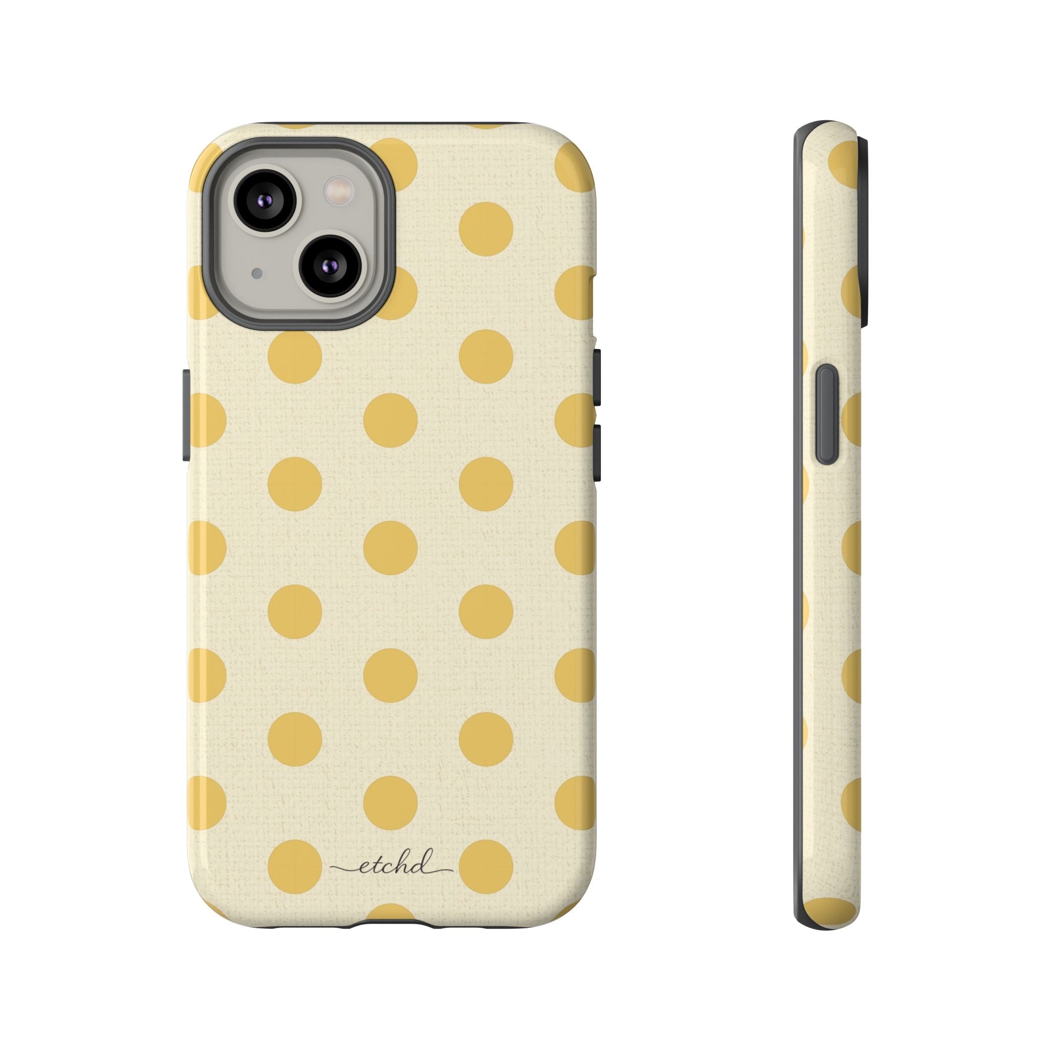 Butter & Cream Polka Dot Phone Case by etchd, view 2