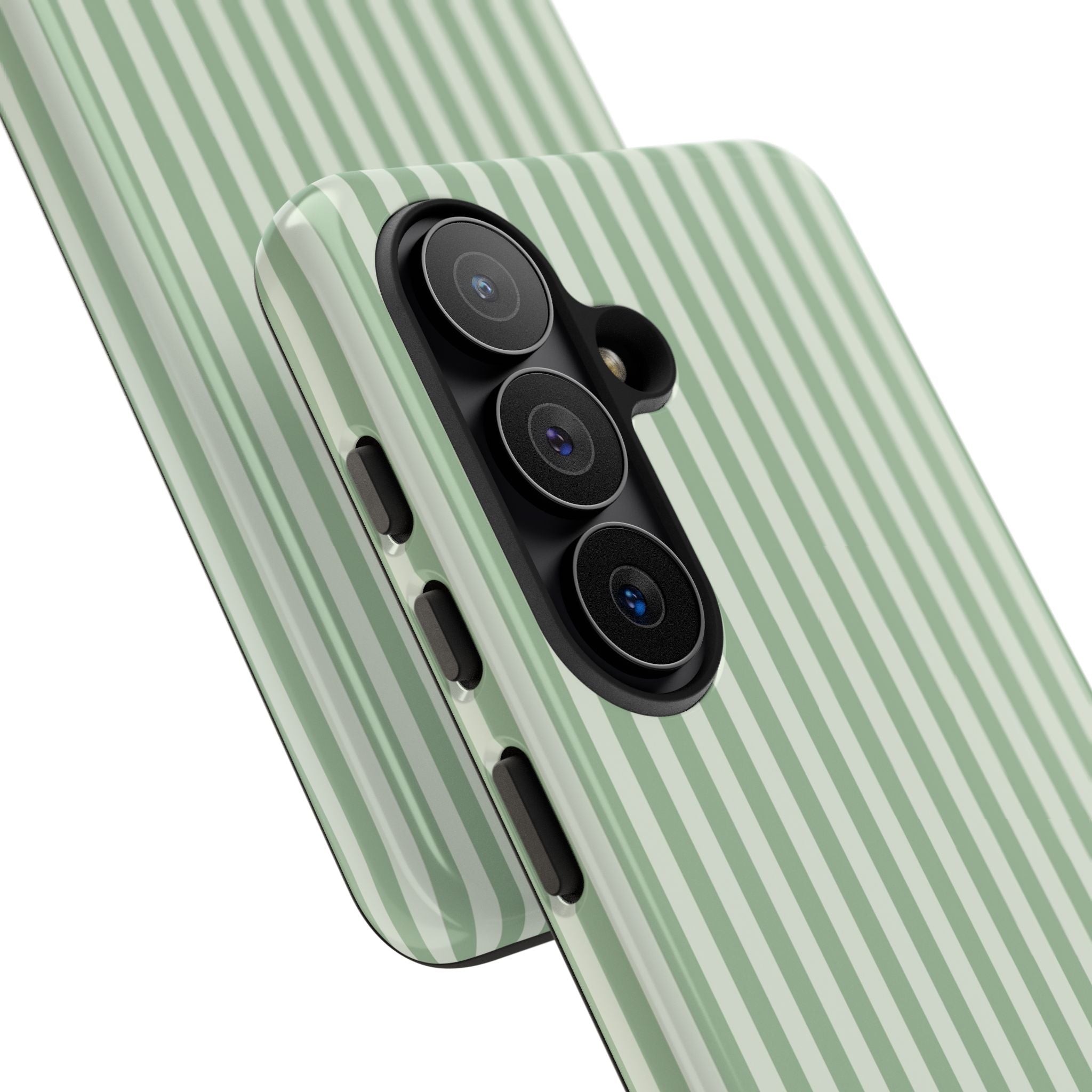 Sage & Cream Striped Phone Case by etchd, view 209