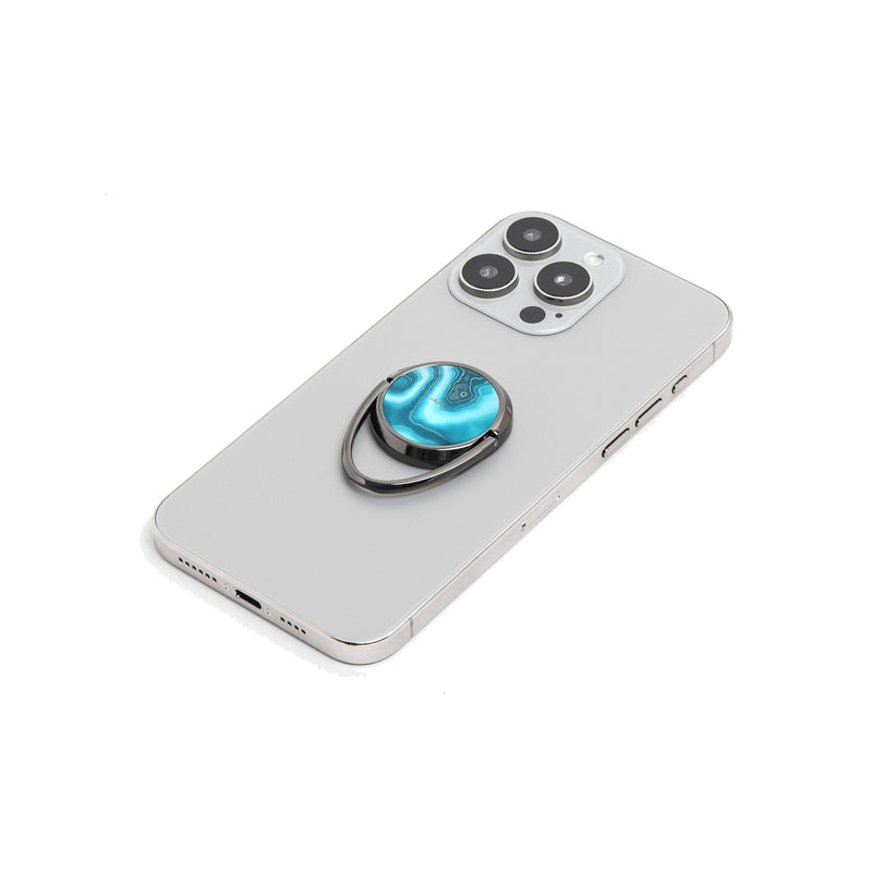 Aquamarine Phone Ring Holder-zoom-