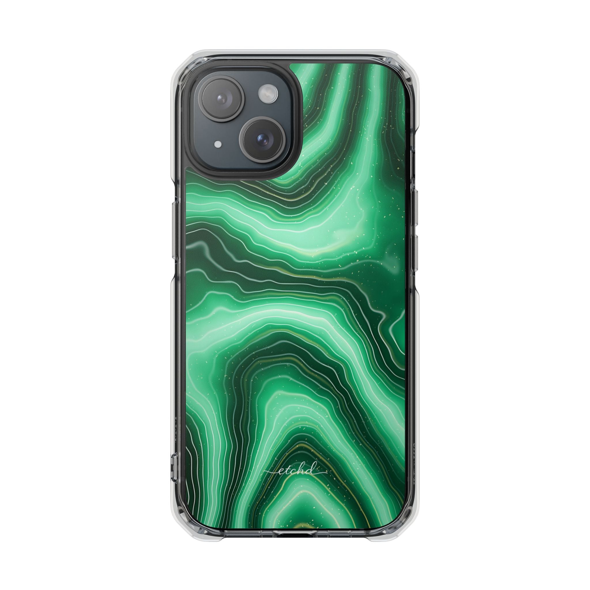 Emerald Clear Magnetic Phone Case by etchd, view 2