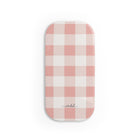 Blush & White Gingham Anello clip per telefono