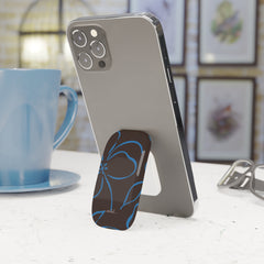 Espresso & Cerulean Floral Agarre clipsable para móvil de etchd, vista 3
