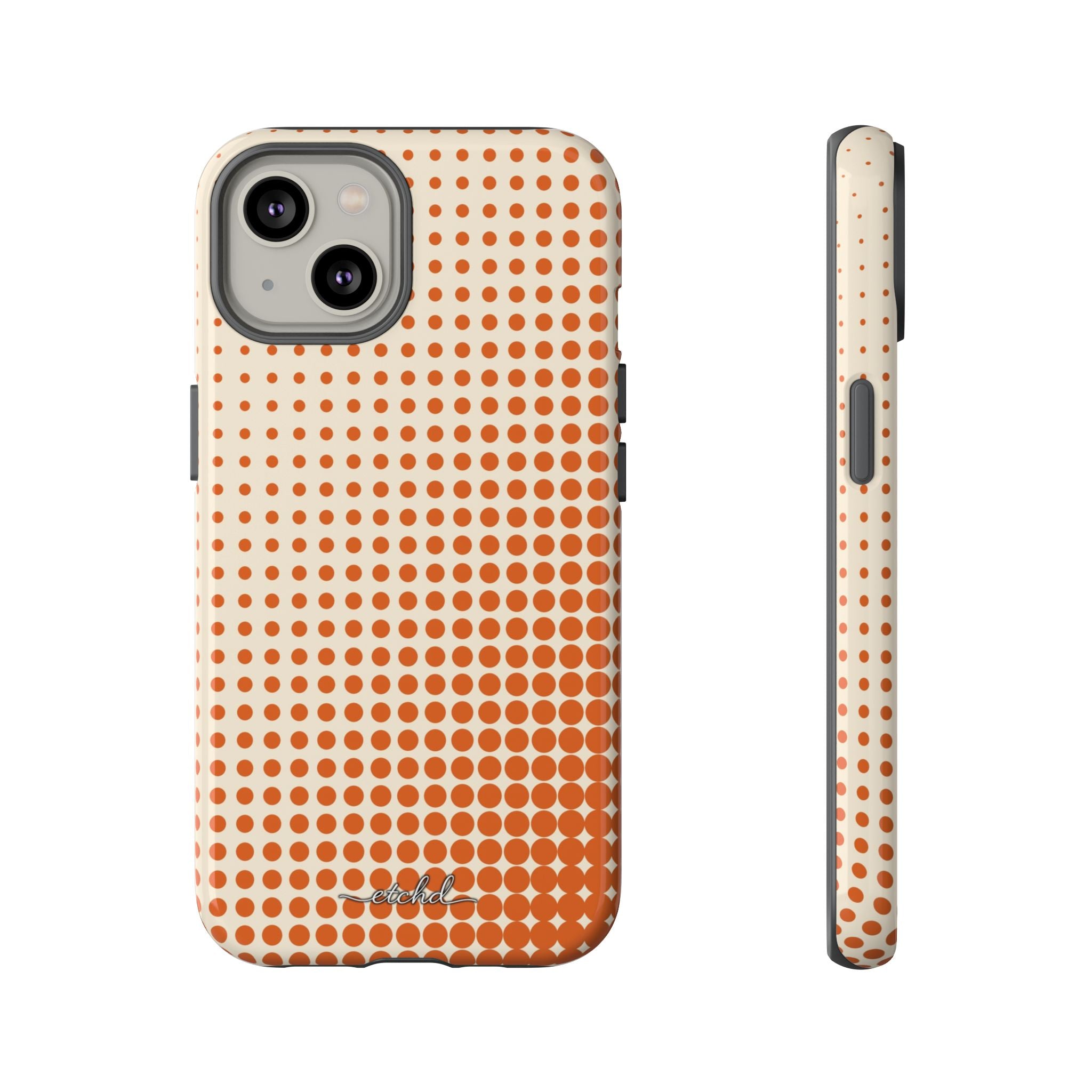 Tangerine Halftone Coque Téléphone