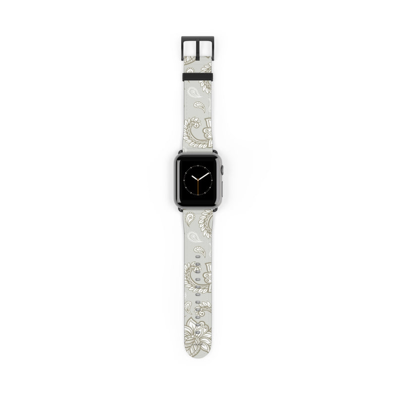 Beige Paisley Smartwatch Strap-zoom-