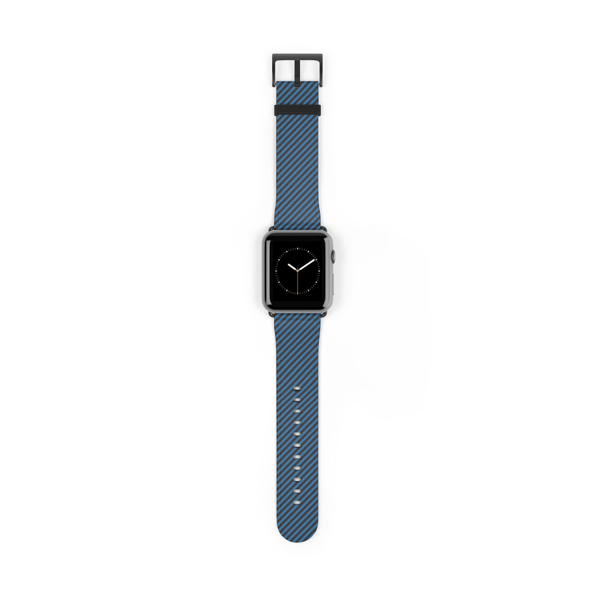 Espresso & Cerulean Striped Diagonal Correa para smartwatch de etchd, vista 2
