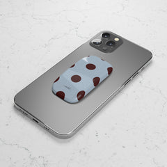 Blue & Cherry Polka Dot Click-On Phone Grip by etchd, view 5