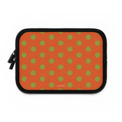Wasabi & Persimmon Polka Dot Custodia per laptop di etchd, vista 2