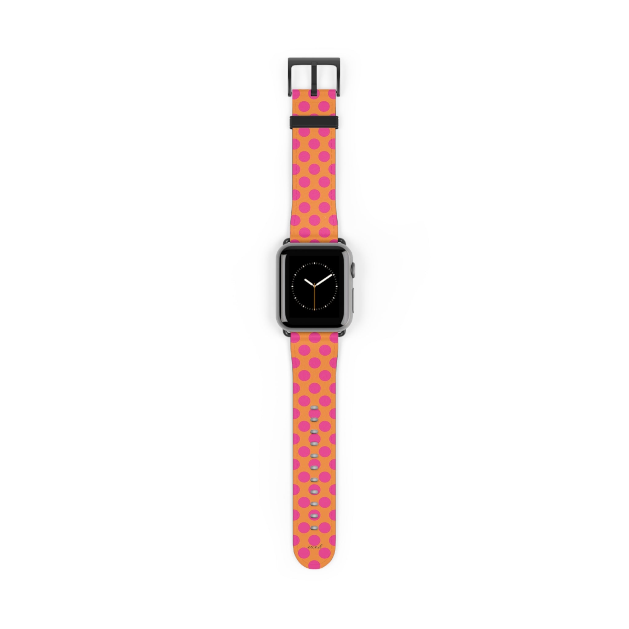 Pink And Orange Polka Dot Smartwatch Strap by etchd