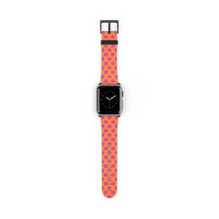 Pink And Orange Polka Dot Smartwatch Strap by etchd