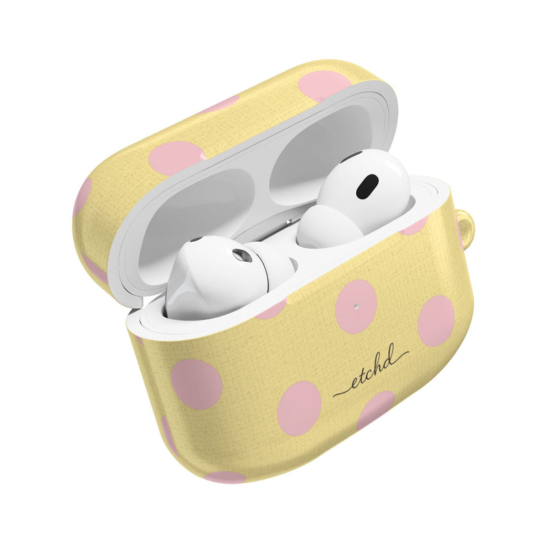 Pink & Butter Polka Dot AirPod Case by etchd, view 9