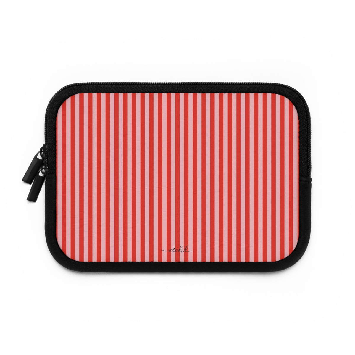 Poppy & Blush Striped Custodia per laptop di etchd, vista 2