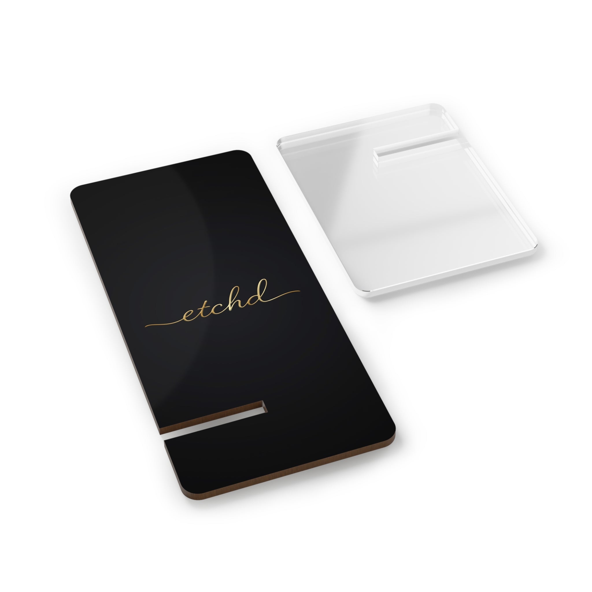 Etchd Signature Black Phone Stand by etchd, view 2
