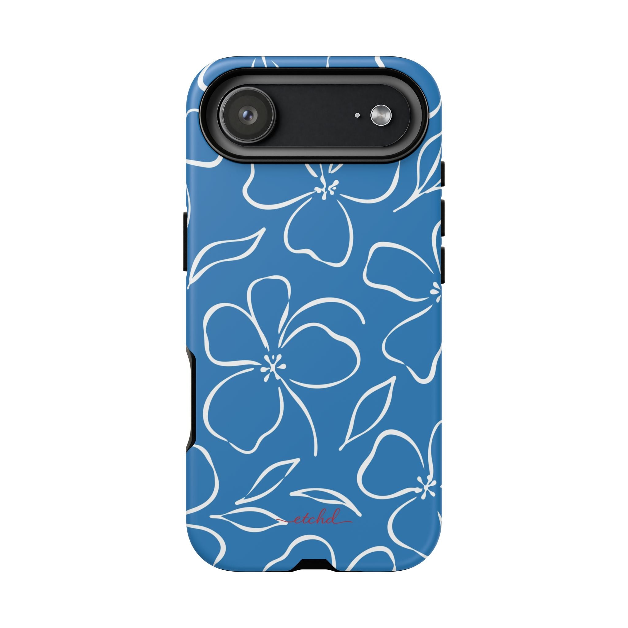 Cerulean & White Floral Phone Case by etchd
