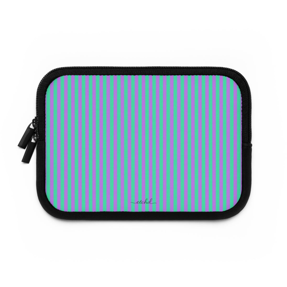Lilac & Hypermint Striped Funda para portátil de etchd, vista 2