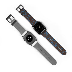 Espresso & Cerulean Floral Smartwatch Strap by etchd, view 10